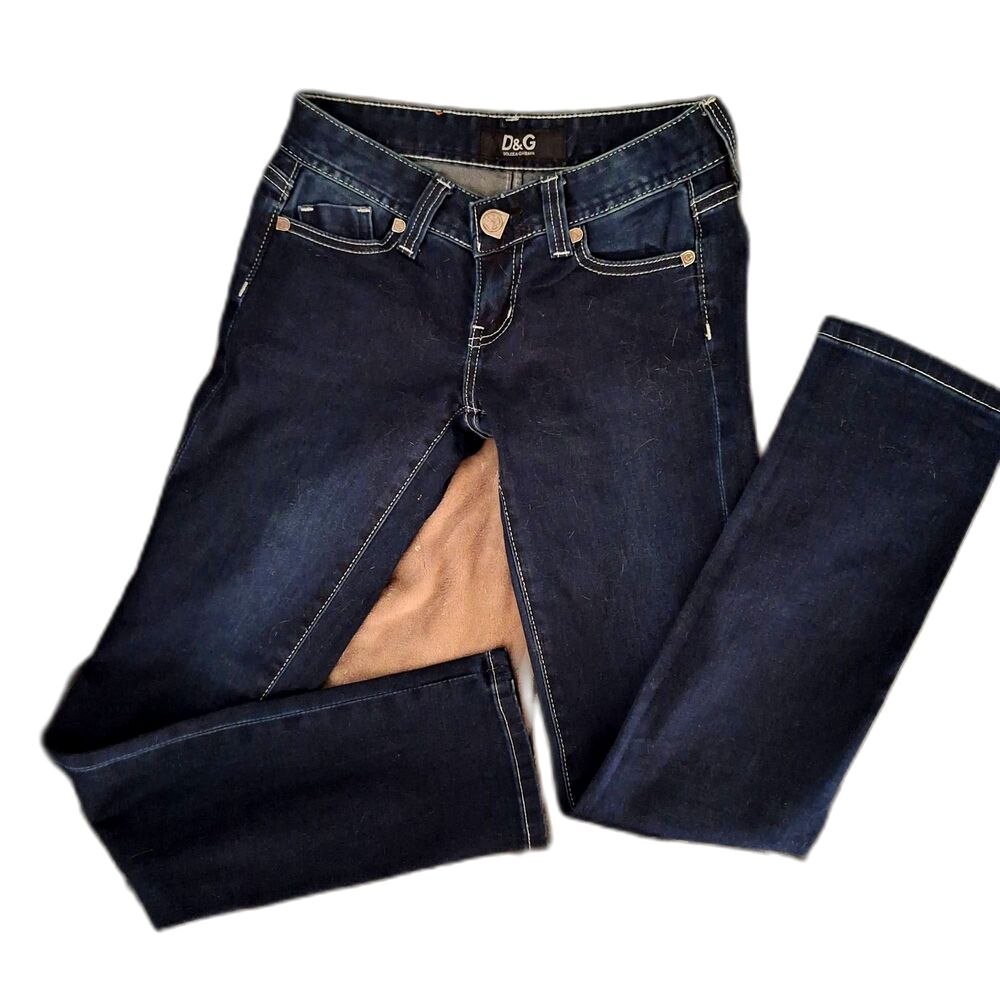 D&G-DOLCE & GABBANA Vintage PERFECTION! XS DEEP Blue Fabulous Hardware & Tags
